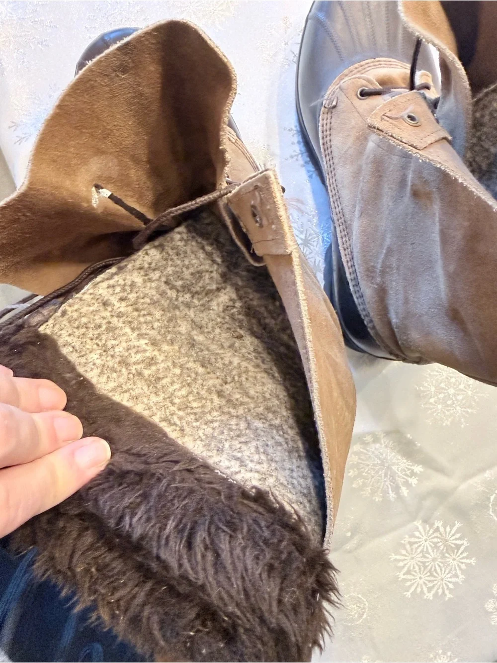 Vintage Sorel Kaufman Canada Brown Suede Rubber Insulated Winter Snow Boots 12